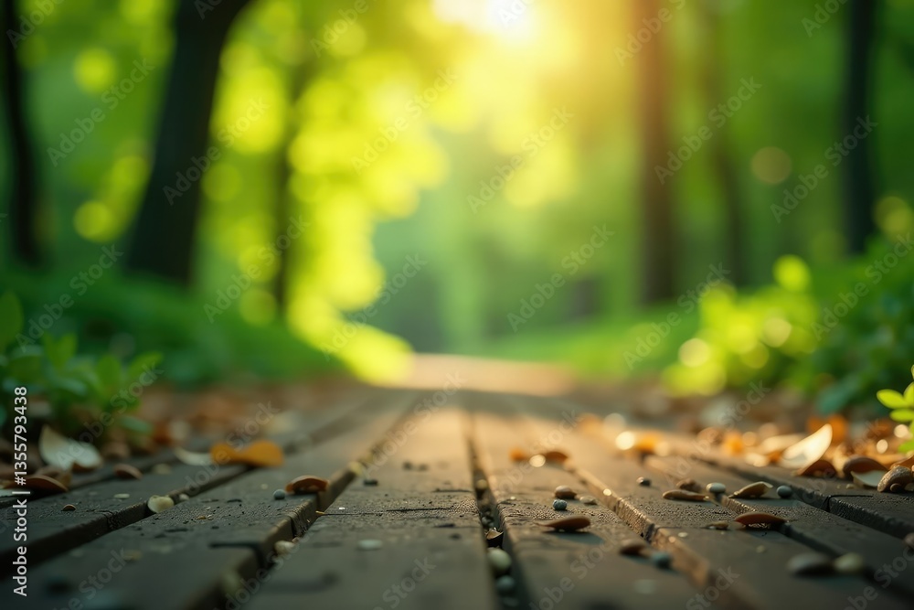 Fototapeta premium Abstract blurred nature scene, soft focus bokeh effect, texture, backdrop