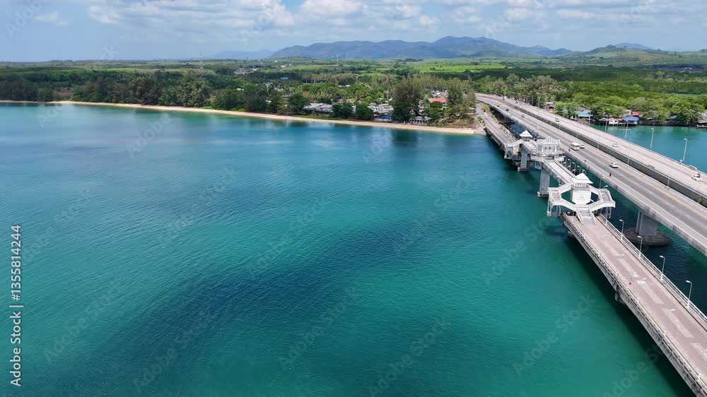 Aerial View of Sarasin Bridge, Phuket Aerial View of Sarasin Bridge, Phuket