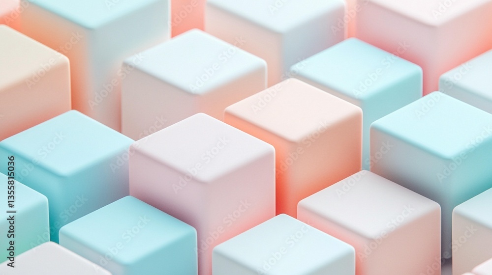 Fototapeta premium Abstract pastel cubes background texture.