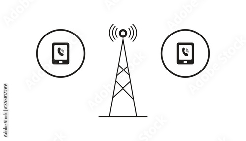 Connect Icons. Contact us icon set. Set of Icons for social networking