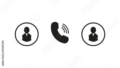 Connect Icons. Contact us icon set. Set of Icons for social networking
