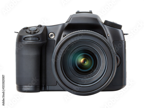 Digital photo camera isolated on transparent background. Png