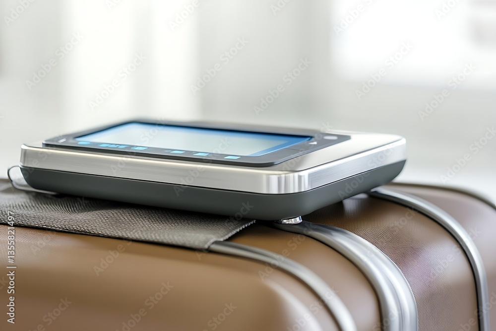 Weighing Luggage Before Travel with Portable Digital Scale at Home Weighing Luggage Before Travel with Portable Digital Scale at Home