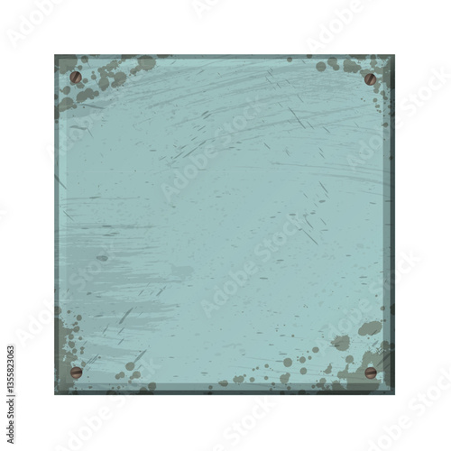 Square blue grunge frame