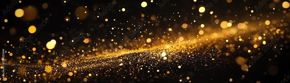 Abstract gold glitter background. Shimmering particles on black. Perfect for luxury, celebration, and festive designs. Abstract gold glitter background. Shimmering particles on black. Perfect for luxury, celebration, and festive designs.