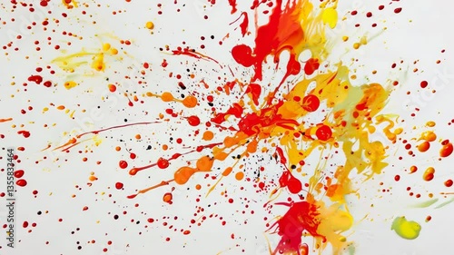 Vibrant Abstract Paint Splatter Colorful and Dynamic Art Scene