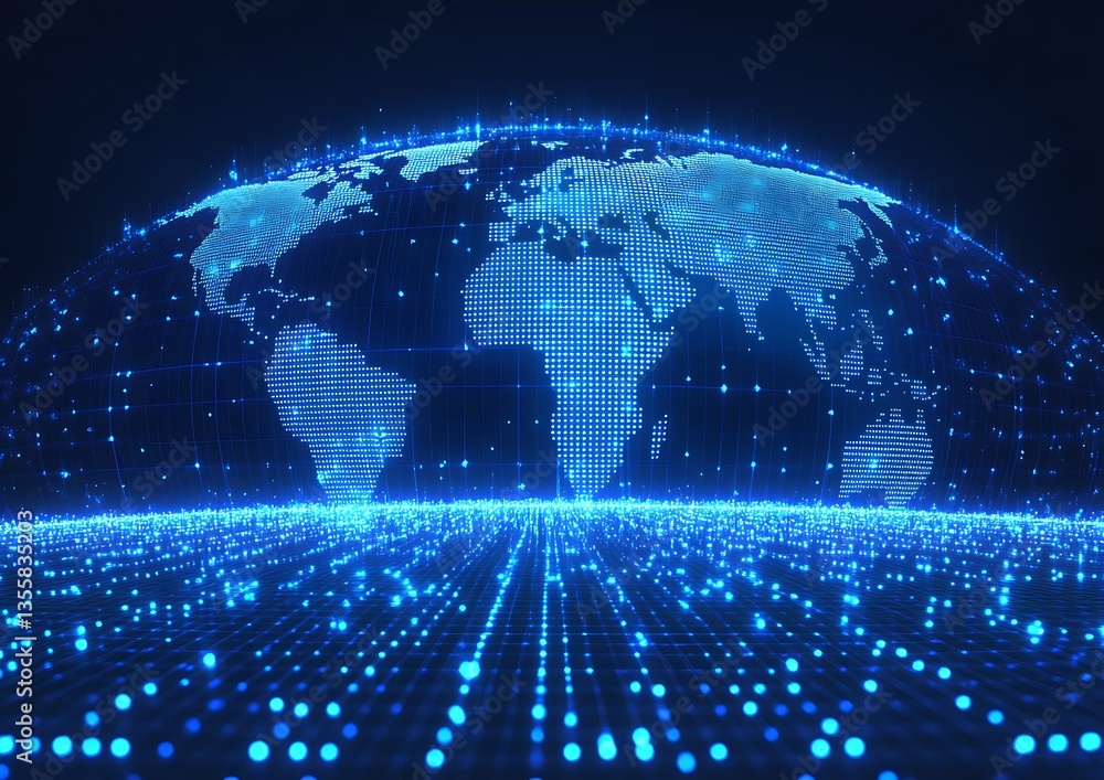 Fototapeta premium Global Digital Network. (1)