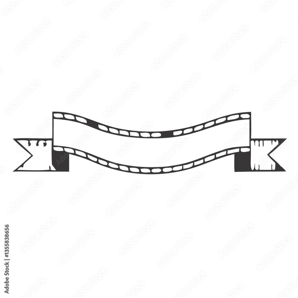 Fototapeta premium Decorative Monochrome Banner Graphic