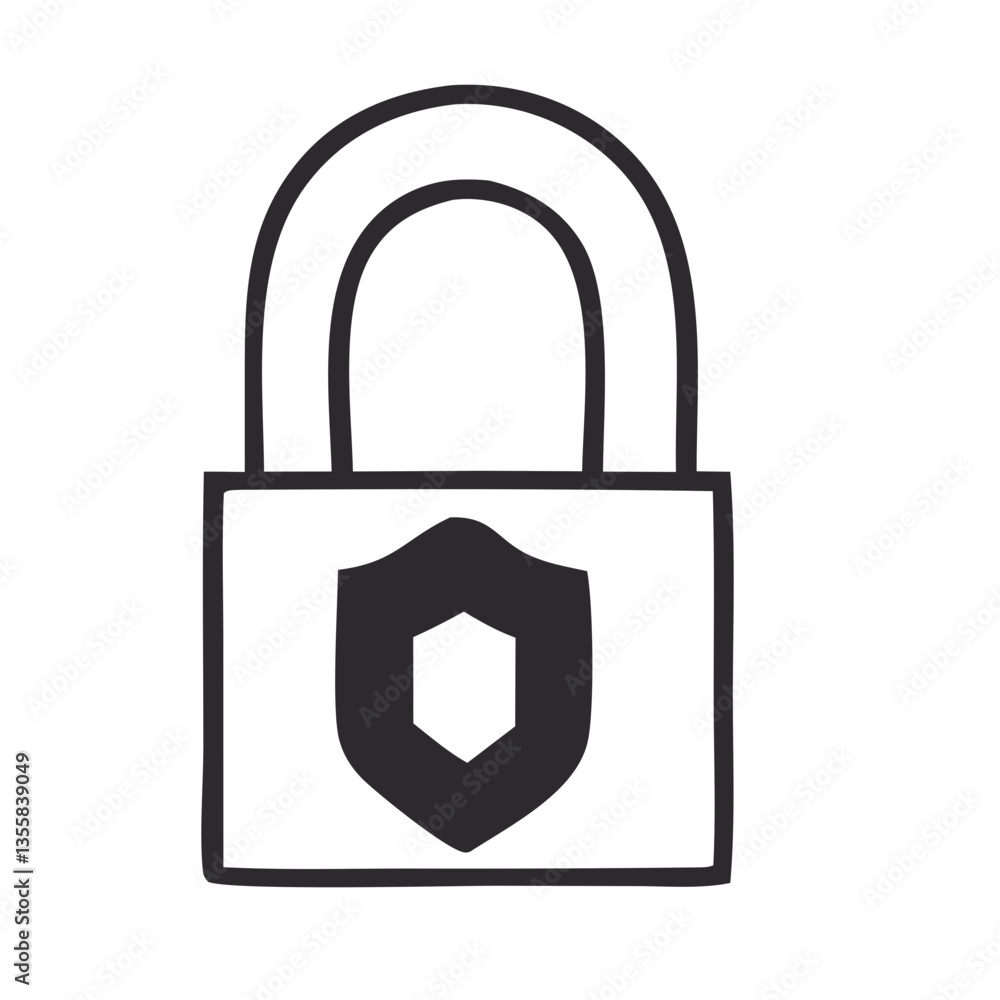 Simple Lock Icon Illustration Simple Lock Icon Illustration
