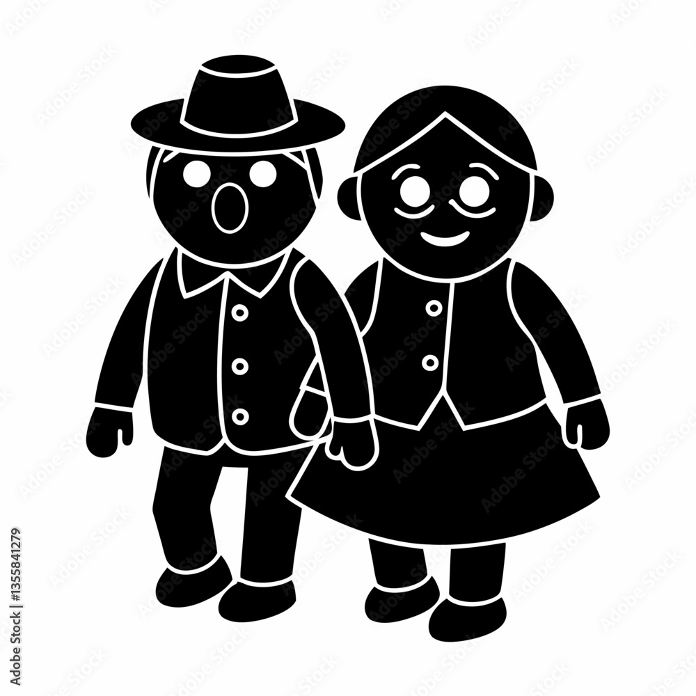 vector illustration of a couple vector illustration of a couple