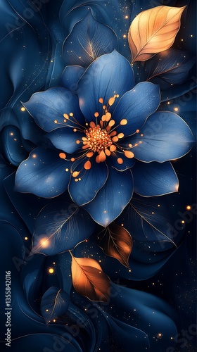 Stunning Blue Flower Mobile Wallpaper, Wallpaper Background