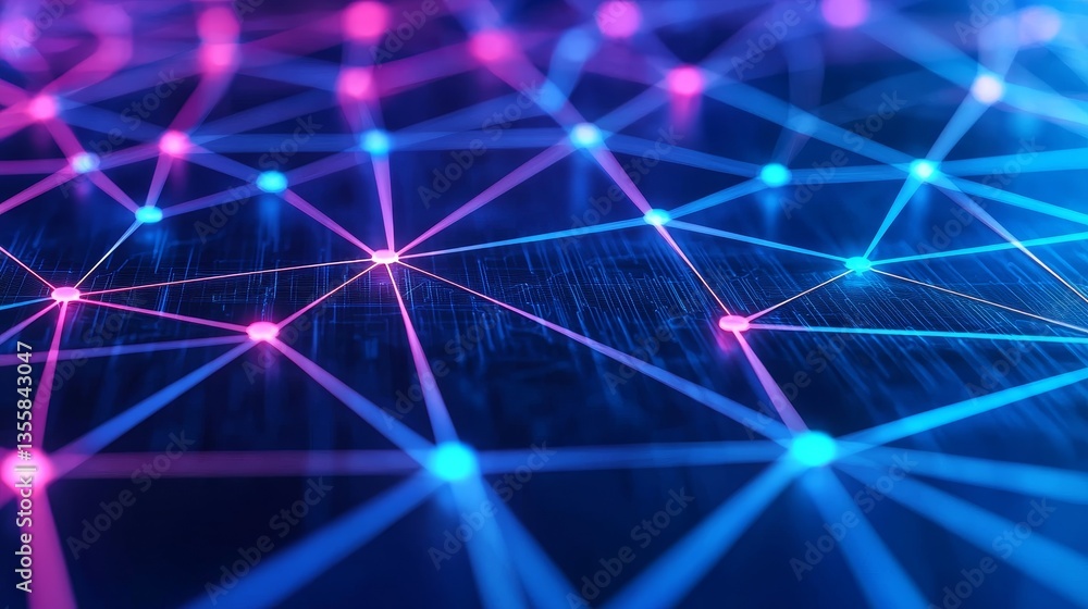 Social impact and inclusive business concept. Abstract digital network with vibrant connections and lights. Social impact and inclusive business concept. Abstract digital network with vibrant connections and lights.