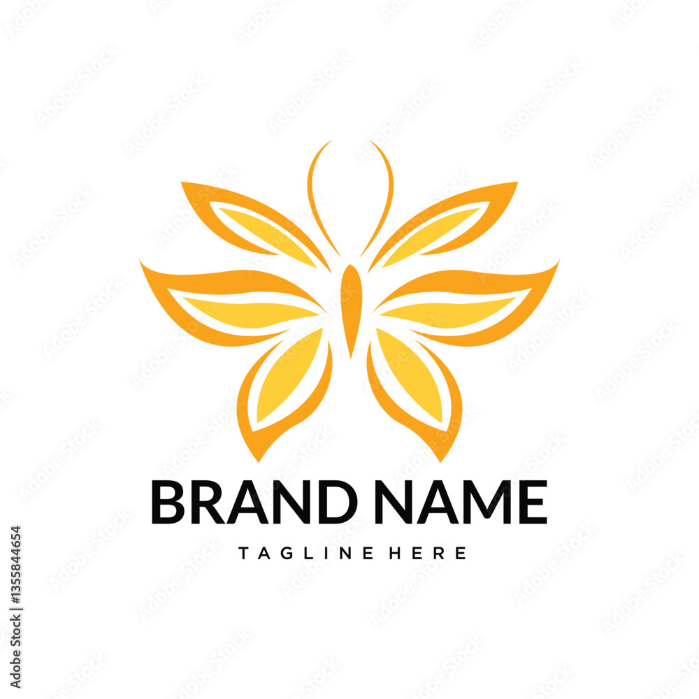 Obraz premium butterfly gradient logo design