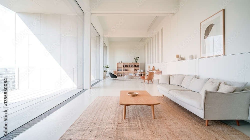 Fototapeta premium Modern Scandinavian Living Room