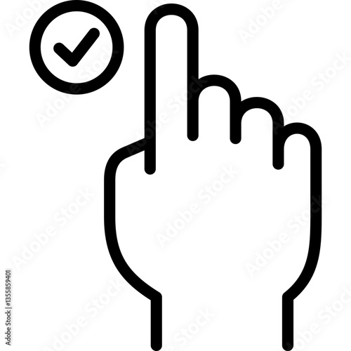 check icon illustration design with outline