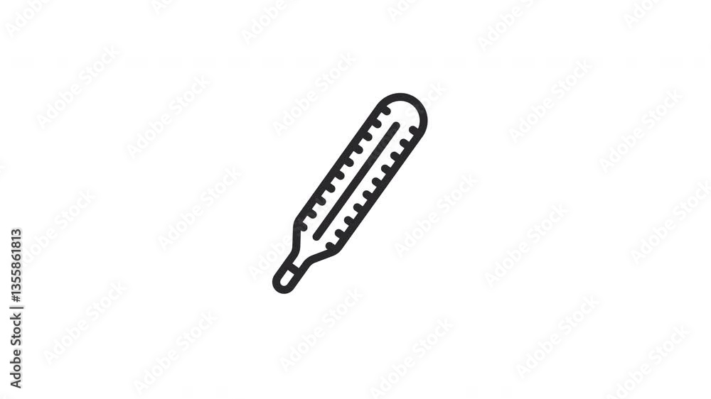 Thermometer icon animation. Suitable for medical, weather and temperature related designs for digital projects Thermometer icon animation. Suitable for medical, weather and temperature related designs for digital projects
