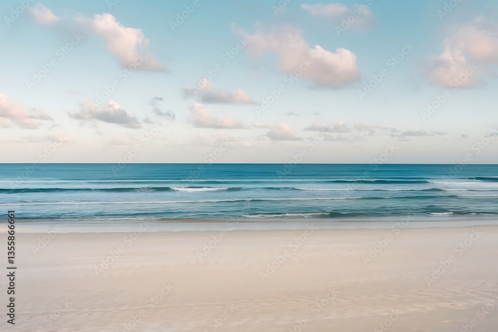 Obraz premium Waves on the beach as a background. Beautiful natural background at the summer time