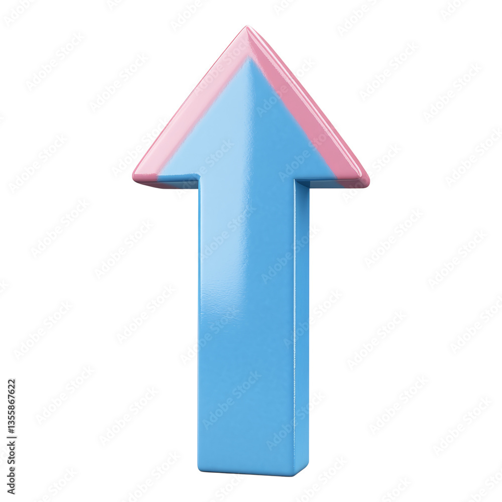 3D Arrow Pointing Upward Abstract Design 3D Arrow Pointing Upward Abstract Design