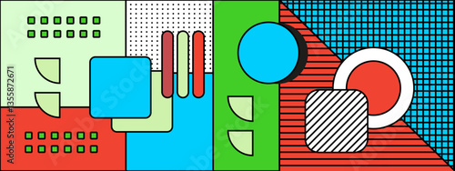 colorful abstract geometric pattern artwork featuring shapes in vibrant offering a modern and artistic flair vector illustration
