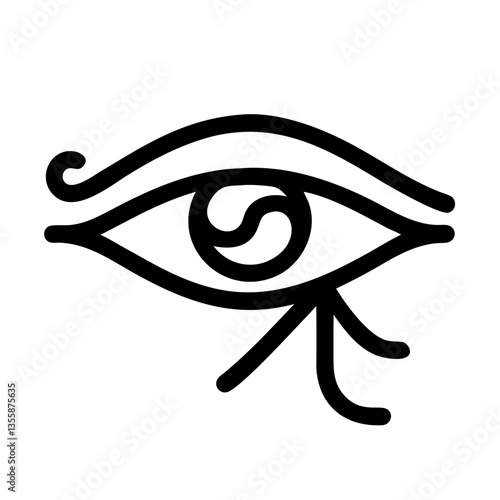 Eye of Horus Symbol in Minimalistic Style  