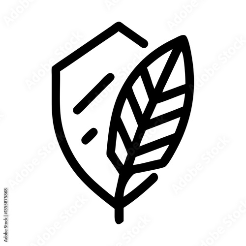 Protective Leaf Symbol Illustrating Nature and Sustainability  