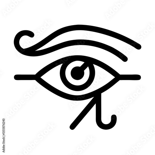 Ancient Eye Symbol in Minimalist Design  
