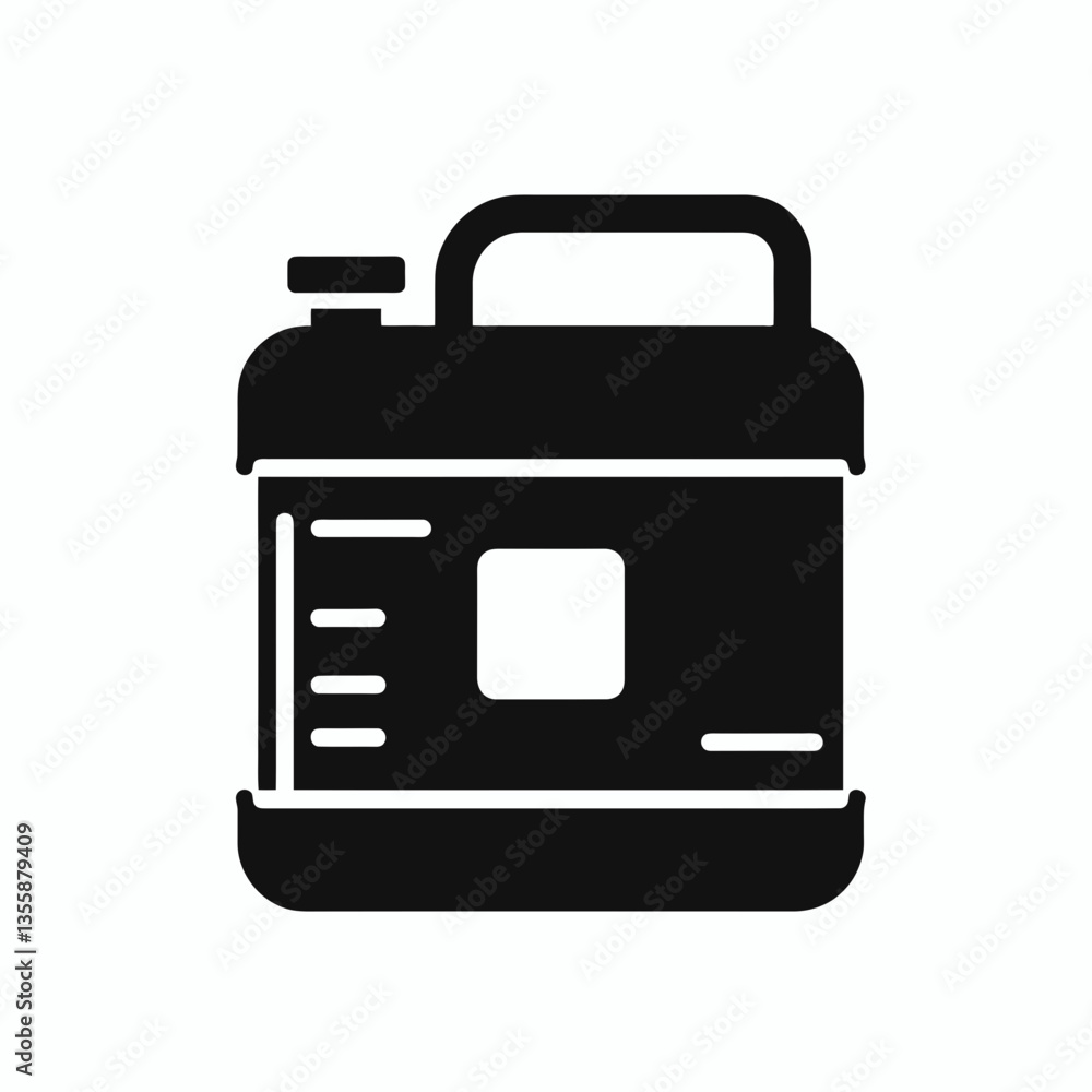 very simple flat and minimalist Canister silhouette in black on a white background very simple flat and minimalist Canister silhouette in black on a white background