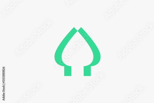 abstract pine technology digital logo