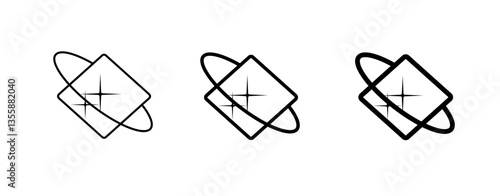diamond shape vector icon