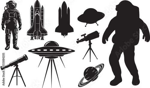 Space Exploration Silhouette