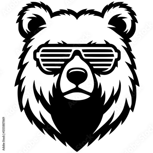 Hype bear portrait silhouette