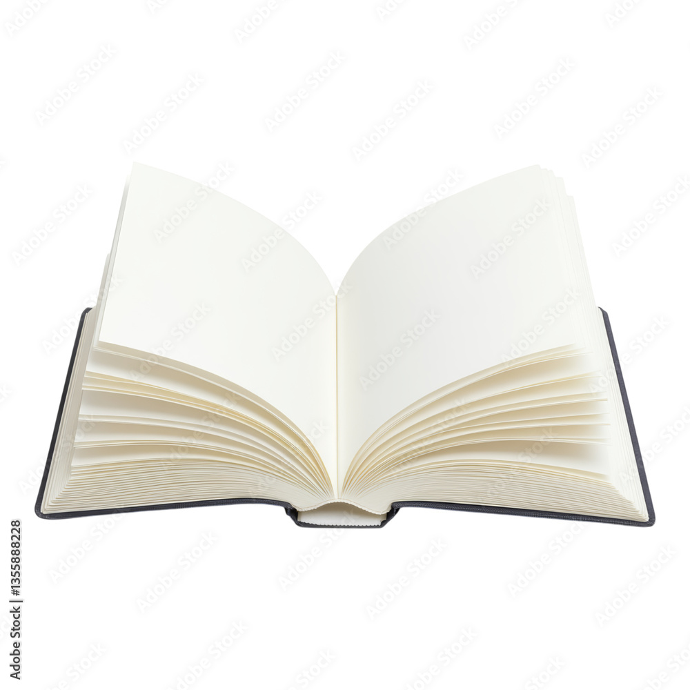Open Blank Book on a Clean White Open Blank Book on a Clean White