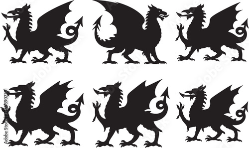 Welsh Dragon Silhouette
