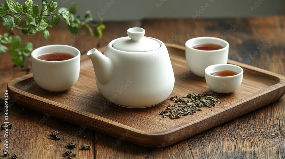 Fototapeta premium Tea Ceremony: Brewing & Serving