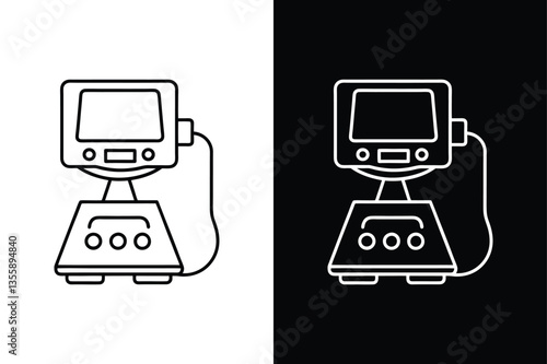 Ultrasound Machine Outline Icon. Perfect for Healthcare UI & Apps