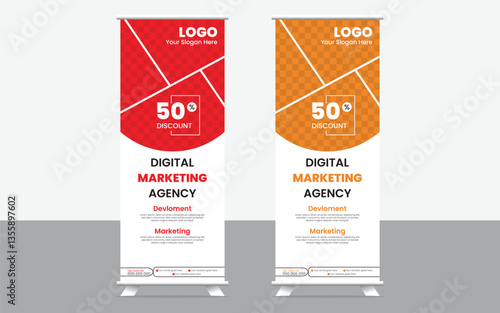 professional roll up stand banner template design