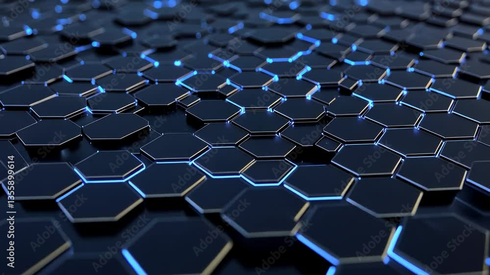 Abstract Hexagon Pattern: Futuristic Technology Background Abstract Hexagon Pattern: Futuristic Technology Background