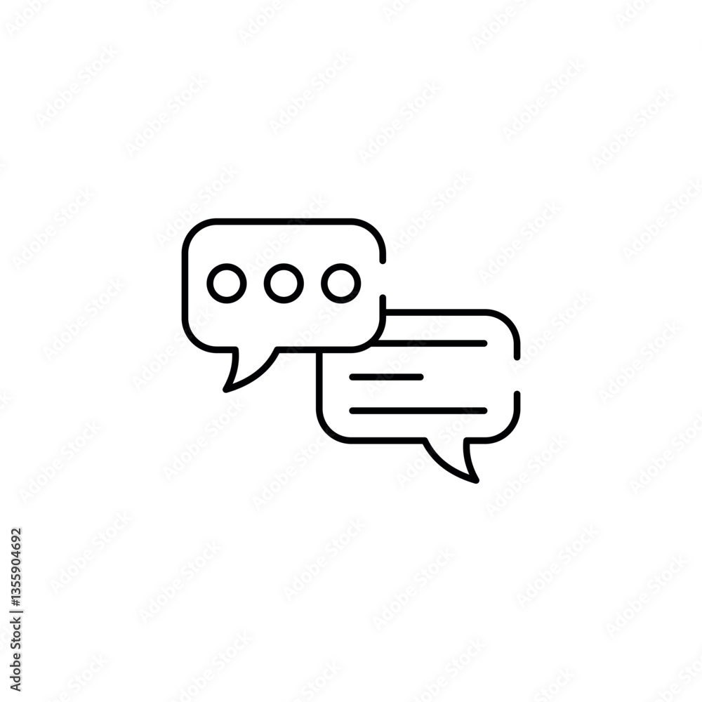 Chat icon design with white background stock illustration Chat icon design with white background stock illustration