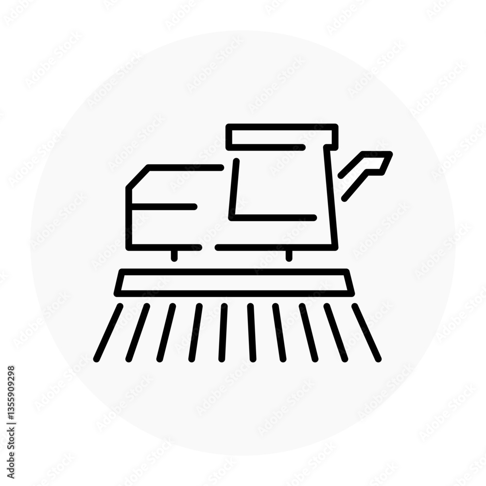 Smart Farming Machinery Icon. Automated Tractor Symbol. Illustration for Precision Agriculture Concept. Smart Farming Machinery Icon. Automated Tractor Symbol. Illustration for Precision Agriculture Concept.