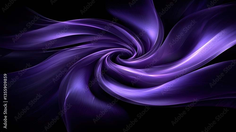 Obraz premium swirling, abstract design in vibrant purple hues creates dynamic and mesmerizing visual effect