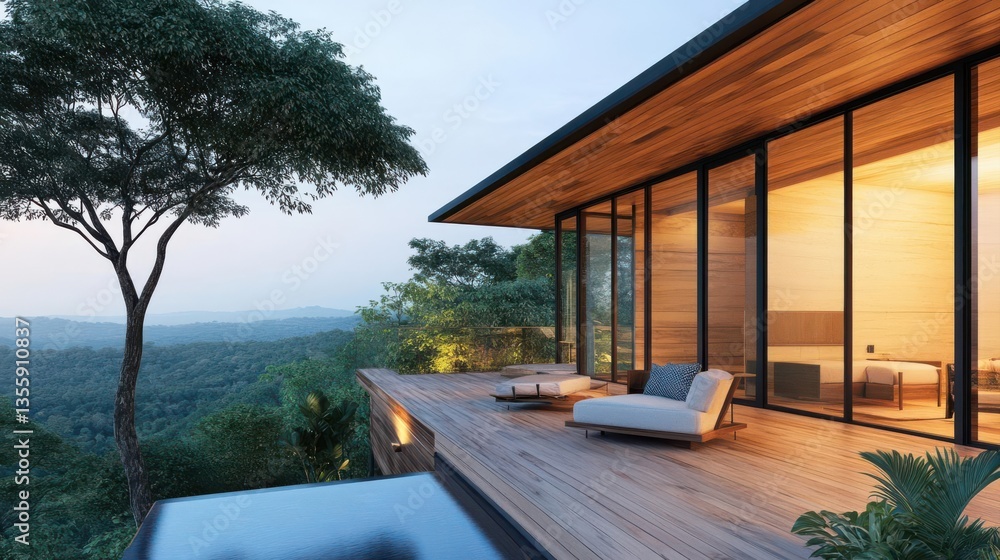 custom made wallpaper toronto digitalA modern treehouse with sustainable architecture and jungle views