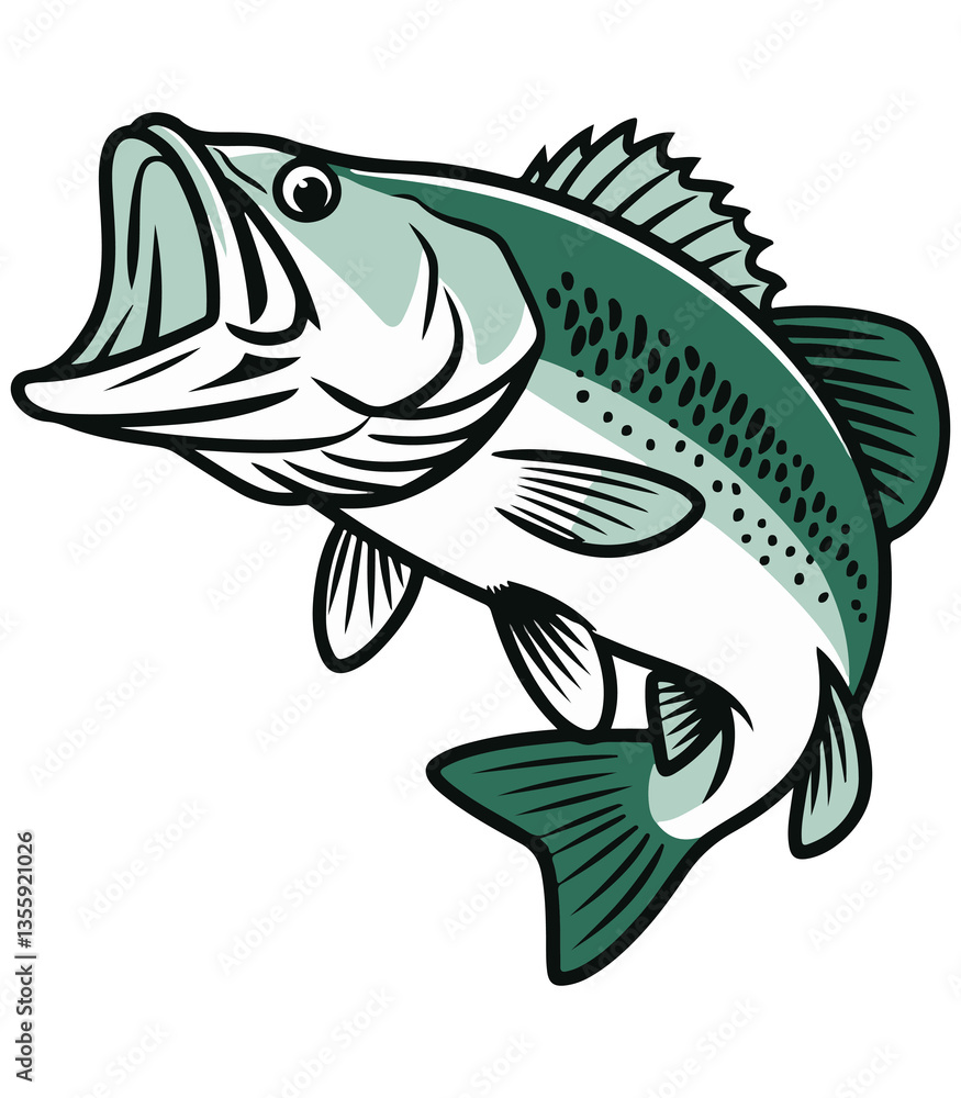 Fototapeta premium Bass Fish Clipart