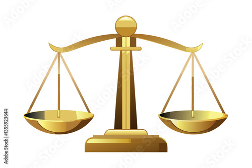 Gold Scales of Justice Symbolizing Balance and Law