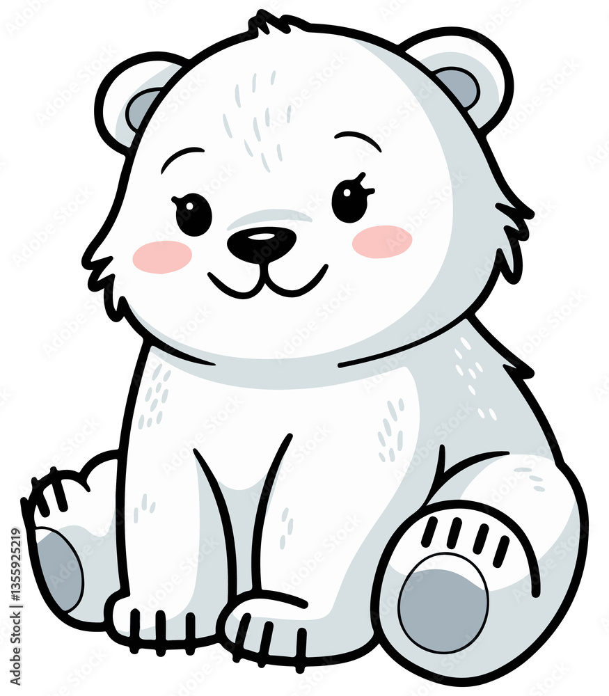 Fototapeta premium Polar Bear Clipart