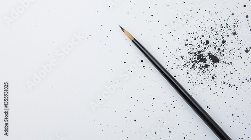Artistic Tools: A black pen...