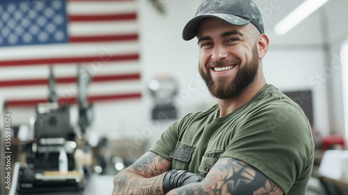 Patriotic Portrait: A smili...