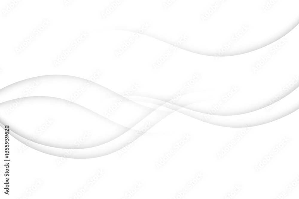 Obraz premium gray and white abstract background wavy modern vector illustration