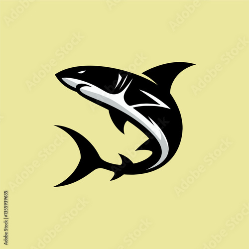 Dynamic Shark Vector - Fierce and Modern Ocean Predator Design