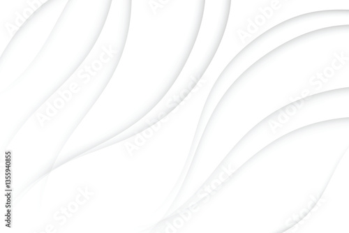 gray and white abstract background wavy modern vector illustration