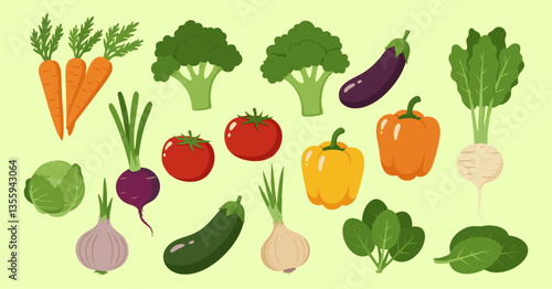 Fresh Vegetable Icons Collection